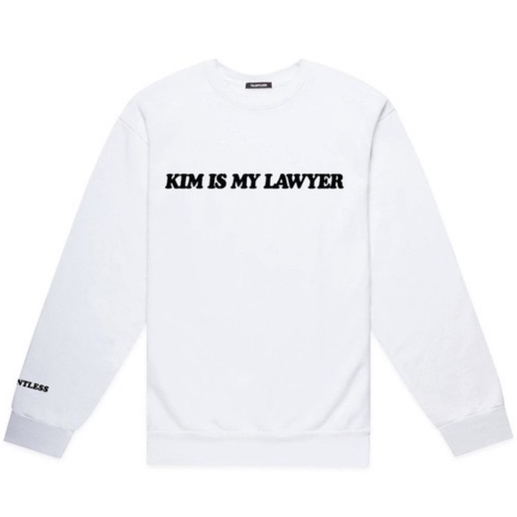 Talentless ‘Kim is my Lawyer’ Crewneck (White) - Picture 4 of 4